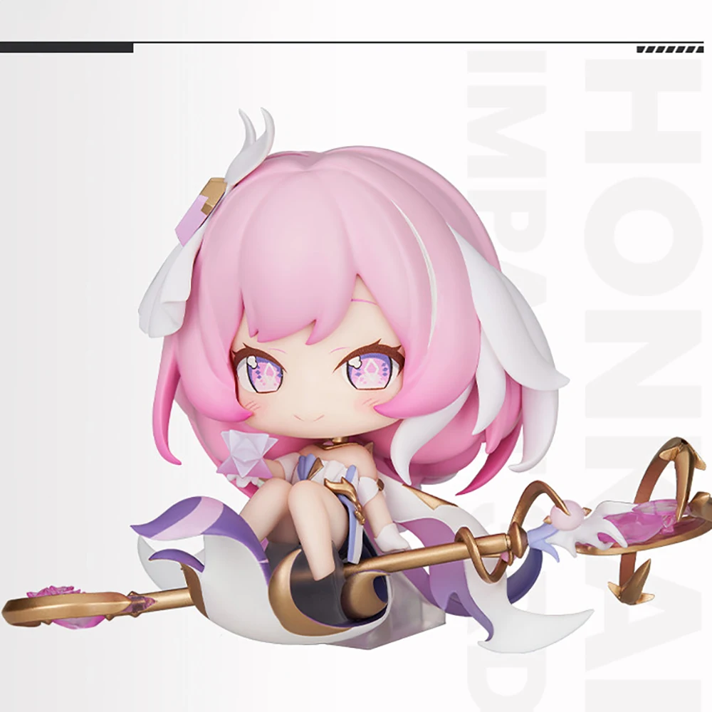 Фото В наличии оригинальная модель miHoYo Honkai Impact 3 Elysia Q, аниме-фигурка, коллекционная игрушка, подарок для девочек. №3