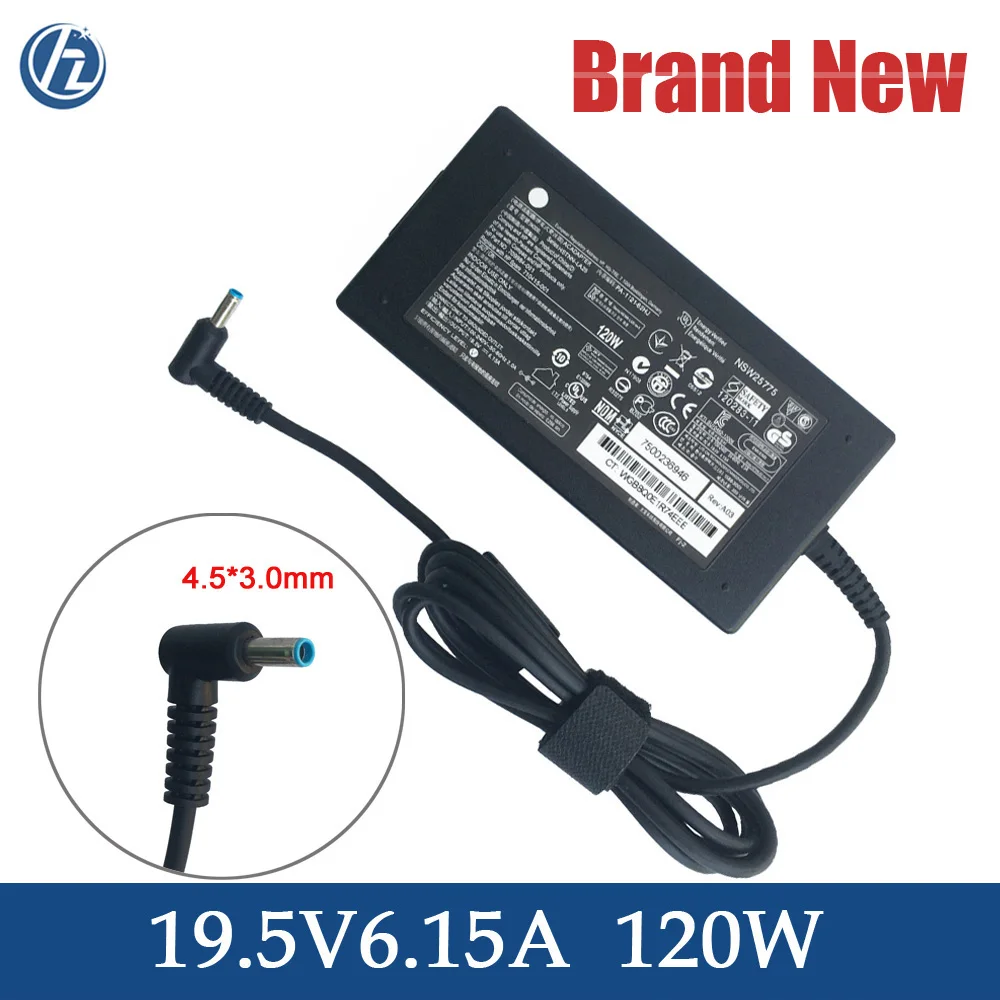 Оригинальное зарядное устройство для ноутбука 19.5V 6.15A 120W источник питания AC адаптер для HP HSTNN-DA25 HSTNN-LA25 HSTNN-CA25 A120A07DH