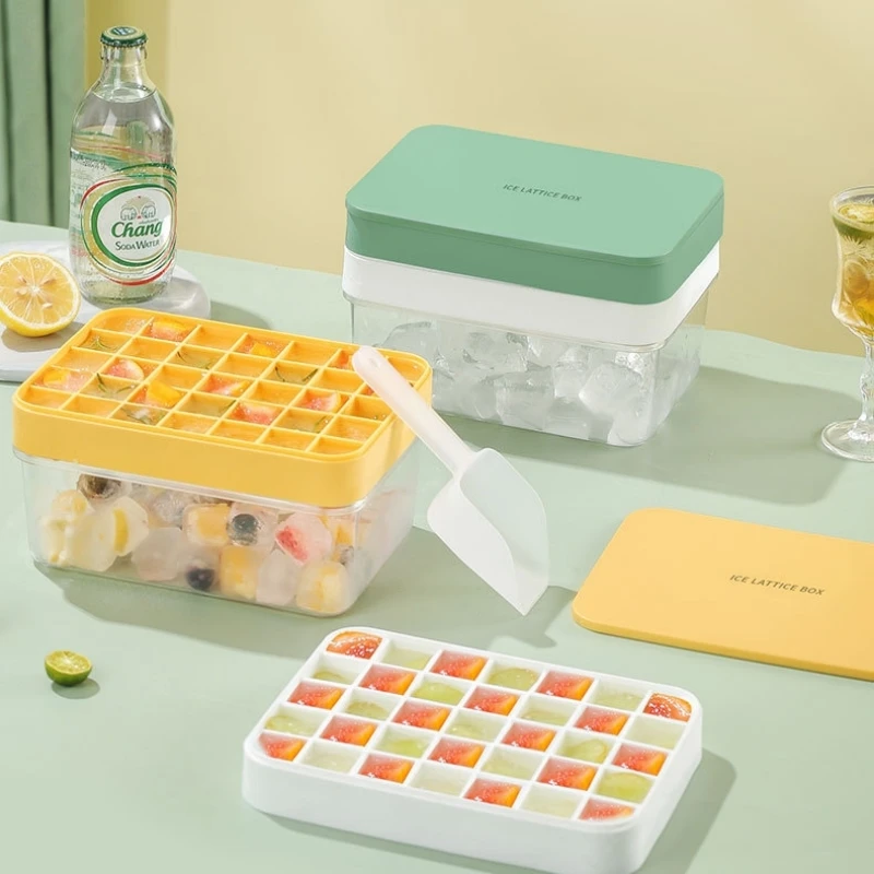 

NEW Silicone Ice Mold And Storage box 2 In 1 Ice Cube Tray Making Mould Box Maker Bar Kitchen Accessories Utensils Home Gadgets