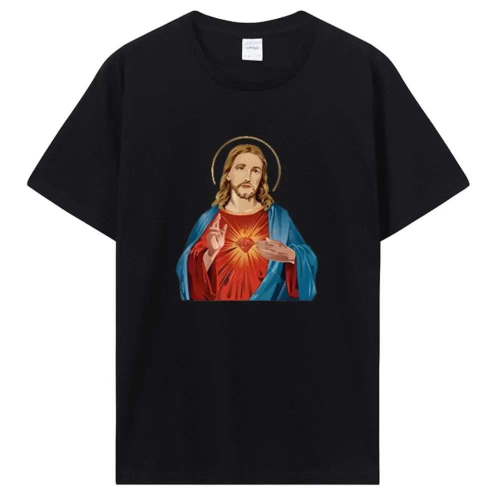 Повседневные мужские футболки с принтом Иисуса Рейза модная мужская футболка в