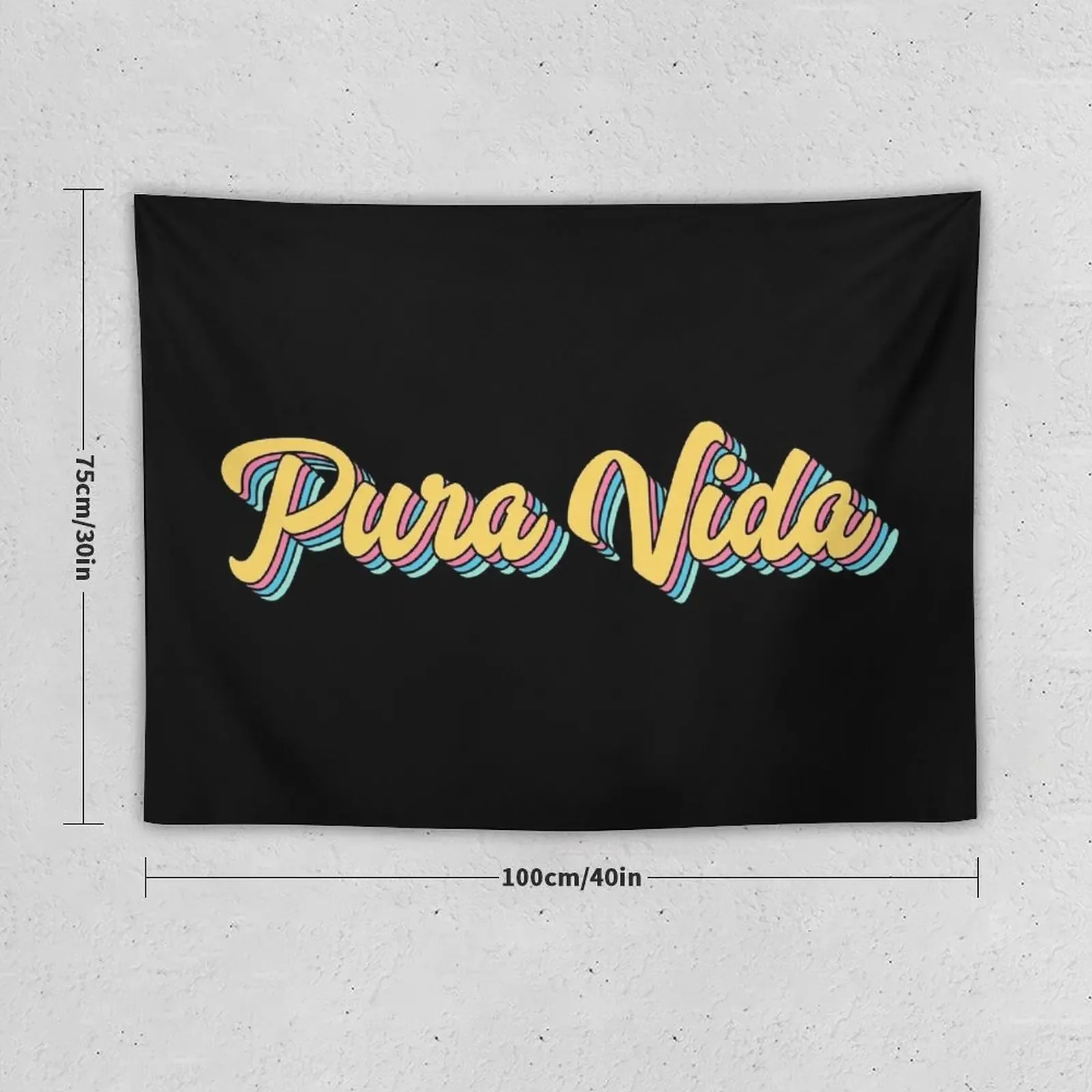 Pura Vida Ретро желтый сценарий гобелен для дома и комфорта украшение комнаты