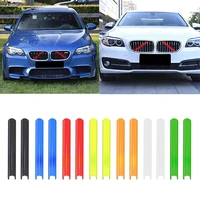 2pcs car front grille trim strips sport style for bmw f30 f32 3 4 series grille trim strips cover frame stick decoration sticker