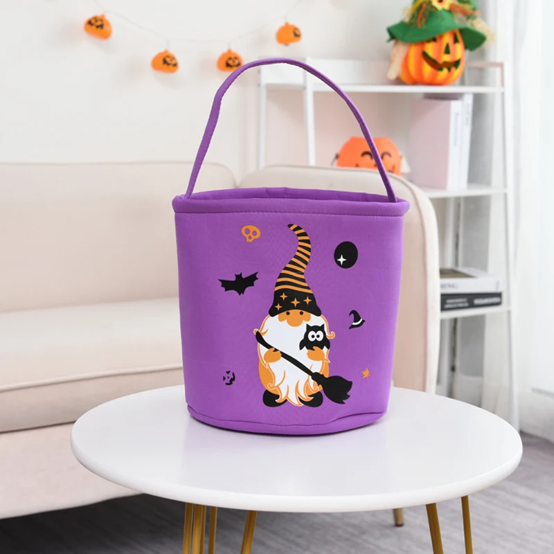 New Design Christmas Carrier Bag Portable Tote Bag Cute Pumpkin Bucket Halloween Party Decor Candy Bags