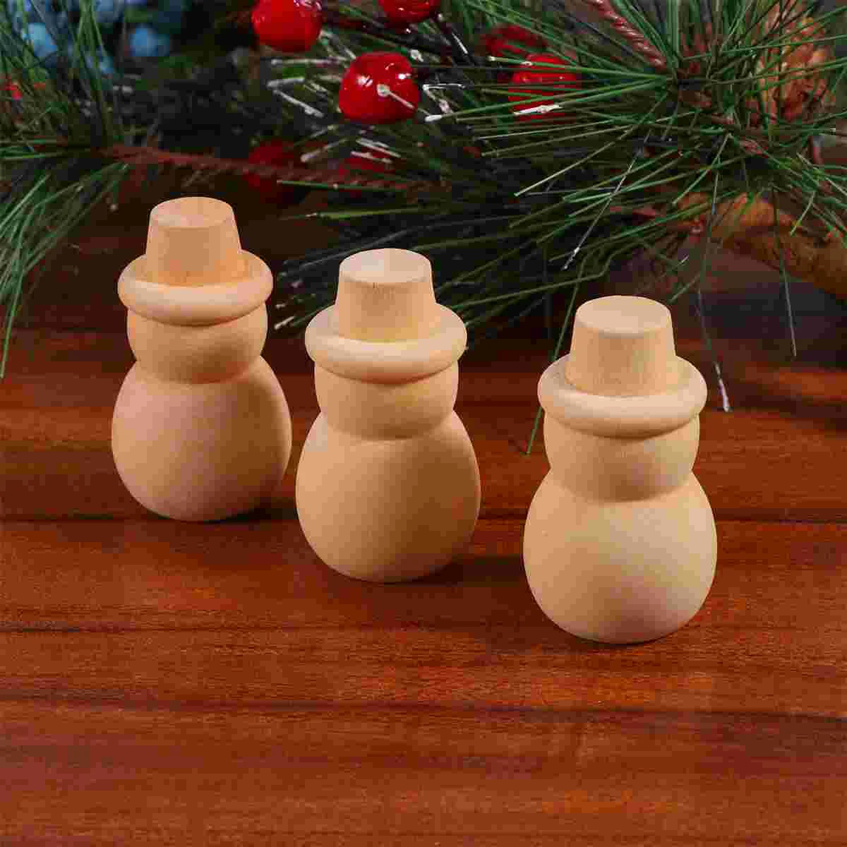 

Snowman Wooden Wood Pegunfinisheddiy Blank Decorations Mini Snowmen Craftpaintchristmas Pegs Crafts Cake Children Tree Toy Kid