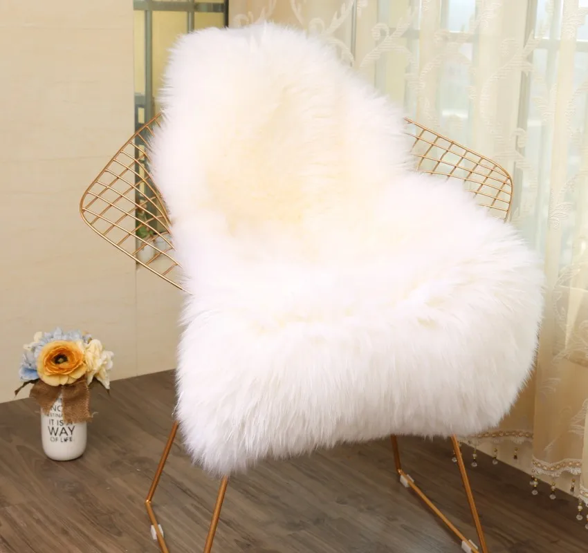 

Soft Faux Fur Wool Carpet for Living Room Artificial Sofa Bed Rug Plush Carpets Bedroom Cover Mattress Door Window Bay Mat