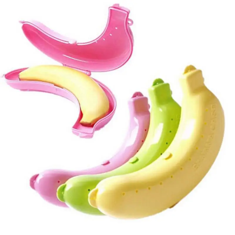 

1PC Cute Banana Storage Box For Outdoor Travel Protector Case Container Trip Outdoor Lunch Fruit Box Storage Candy Snacks Holder