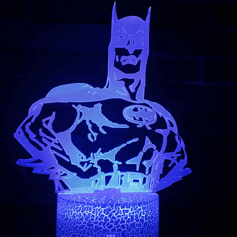 

Batman Figure 3D Illusion LED Night Light Nightlight Touch Flash Light Desk Model Japan Anime Figure Toys