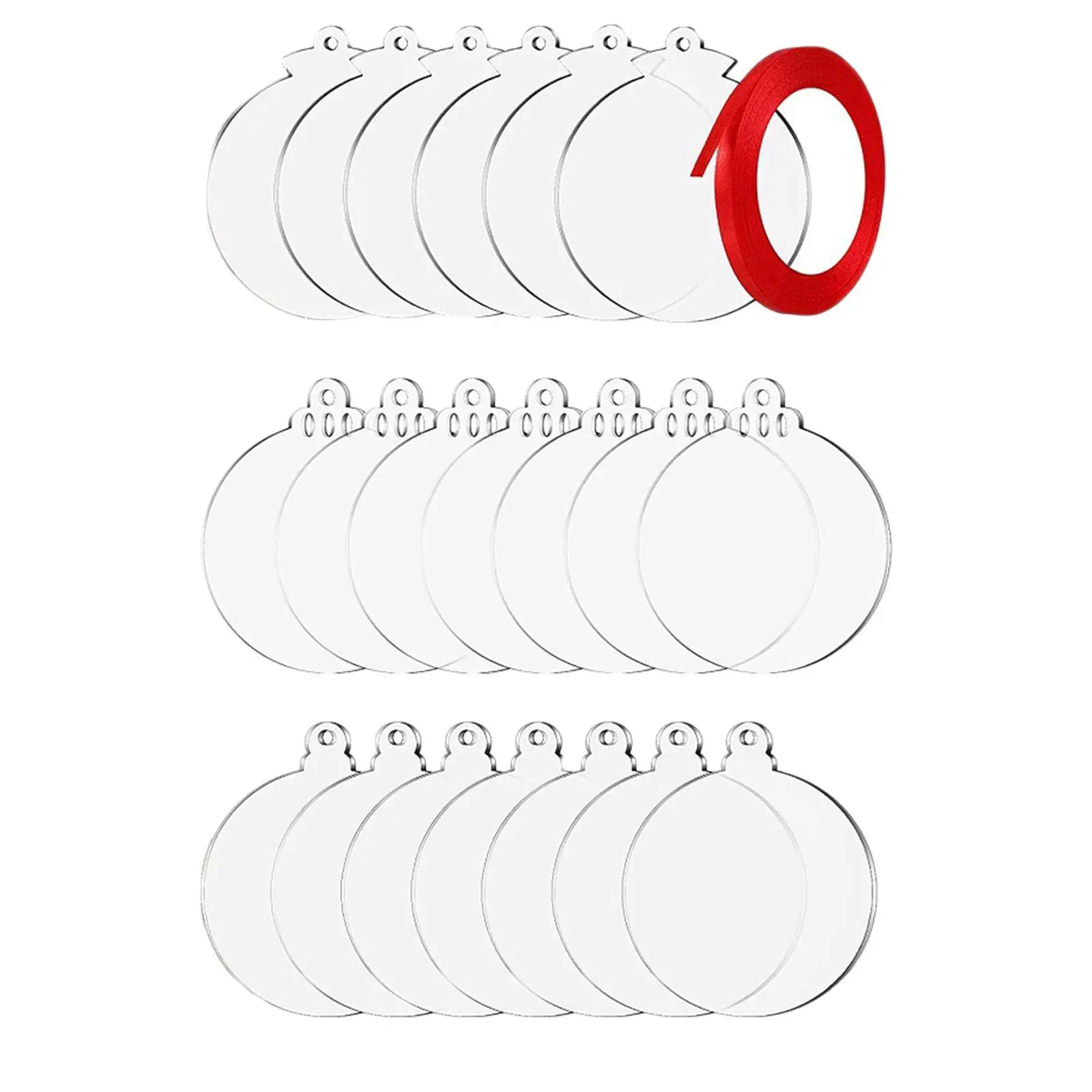 

30x Acrylic Circles Discs Decor Pendants Sheet Decorations Clear