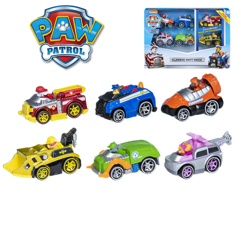 

Paw Patrol Rescue Cars Six Cars Set Model Car Metal Car Toy Children Gift Chase Marshall Rubble Skye Zuma Rocky