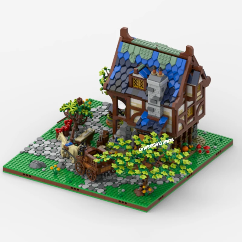 857 шт. Европейская средневековая улица вид черная модель дисплей DIY креативные