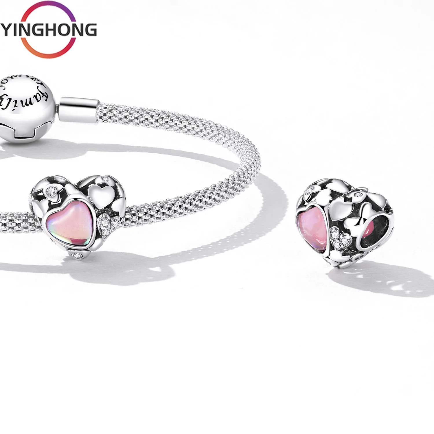 

2023 Original Personality S925 Sterling Silver Creative Love Beaded Women Y2K Jewelry Charm Luxury Exquisite Gift