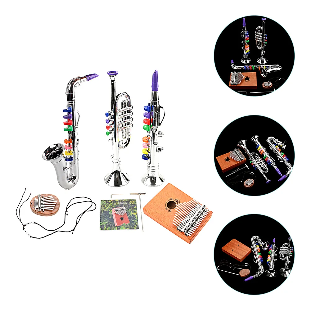 

1 Set of Delicate Interesting Children Clarinet Toys Small Kalimbas Small Thumb Pianos Finger Pianos for Decor Present Home