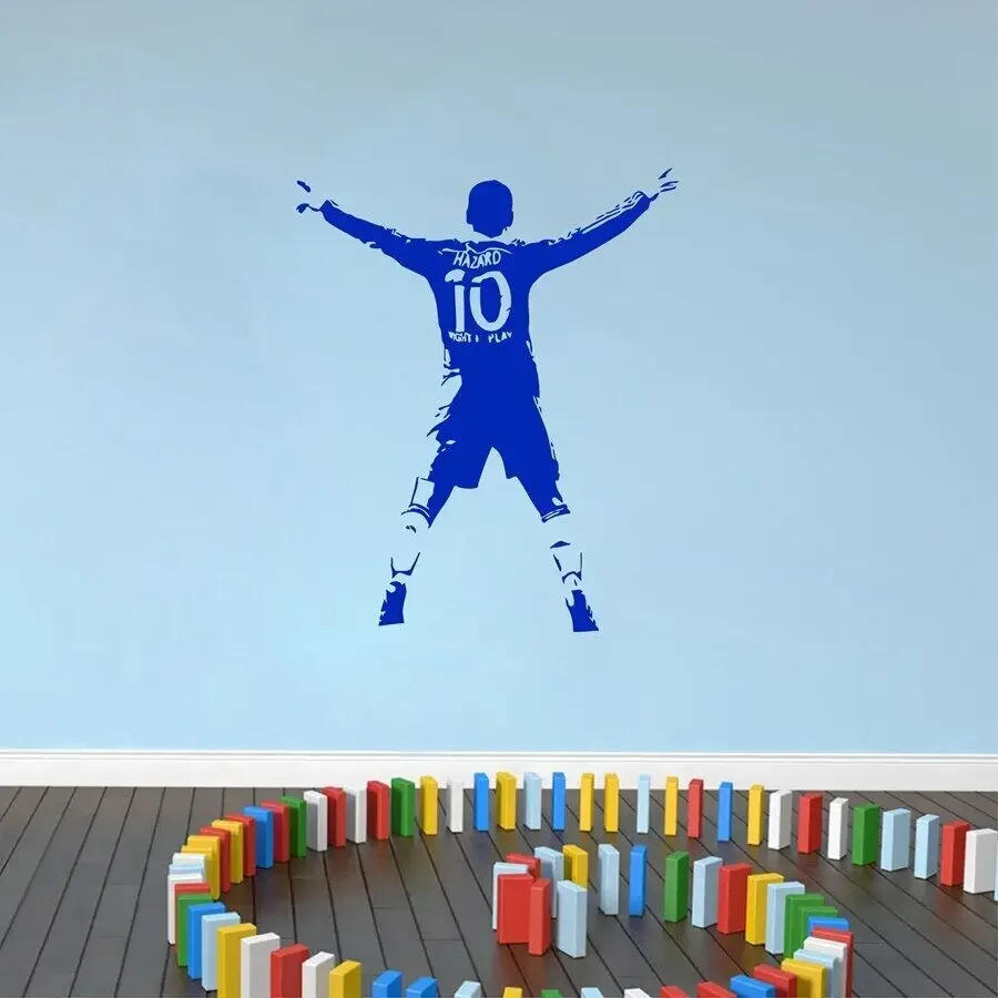 Eden Hazard Footballer Ball детская спальня наклейка виниловая на стену картина плакат