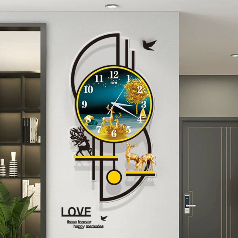 

Electronic Design Wall Clock Art Modern Living Room Silent Creative Wall Clock Timer Unusual Classic Reloj Pared Decoration HY50