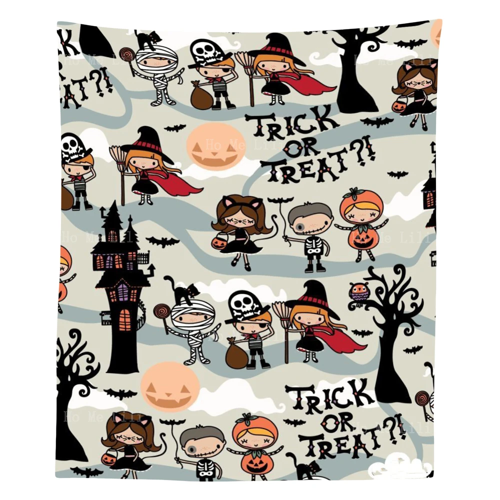 Настенный гобелен с изображениями героев мультфильмов милых страшных монстров