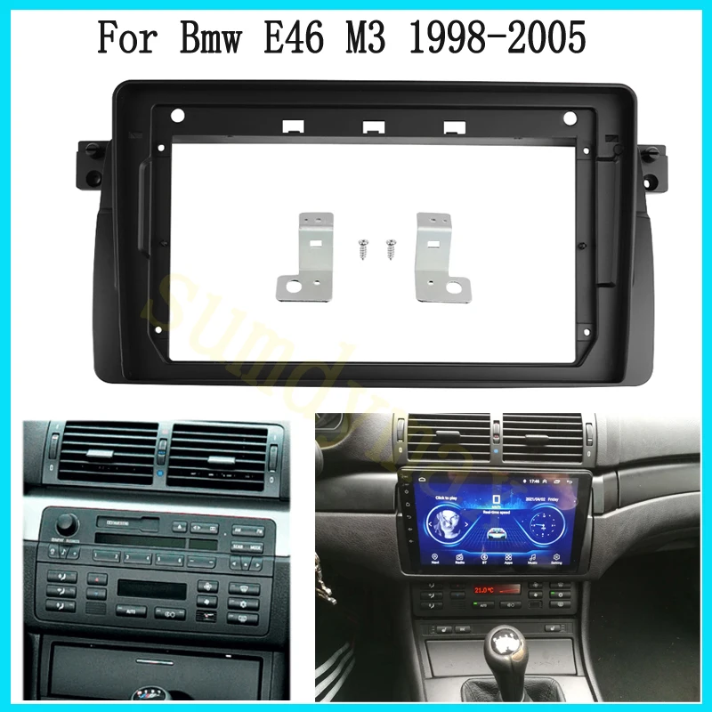 

Автомобильная панель 2 Din 9 "для Bmw 3 серии E46 M3 1998-2005, большой экран 2 Din, android, автомобильный радиоприемник, рамка