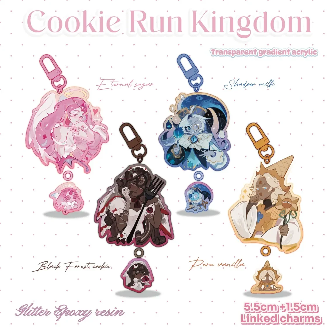 Фото Ключница Cookie Run Kingdom с персонажем Shadow Milk, неофициальная, коллекционная, для фанатов аниме-игр. №1