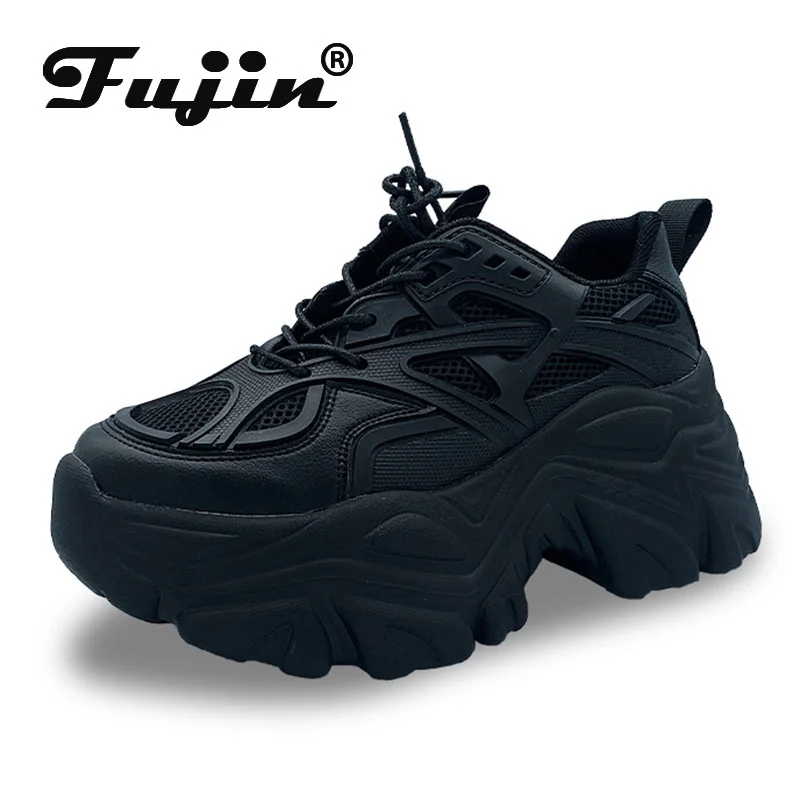 

Fujin 7cm Chunky Sneakers Platform Shoes Wedge for Women Casual Shoes Breathle Summer Shoes Women Fashion Sneakers Spring