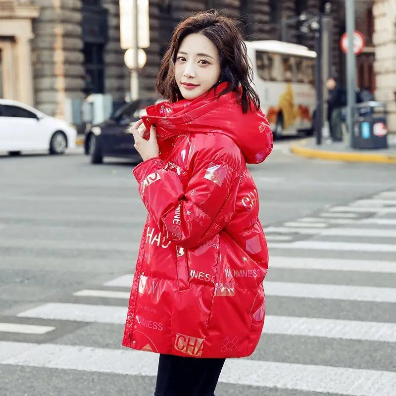 Зимние блестящие пуховые куртки женская одежда 2022 зимние пальто новые модные