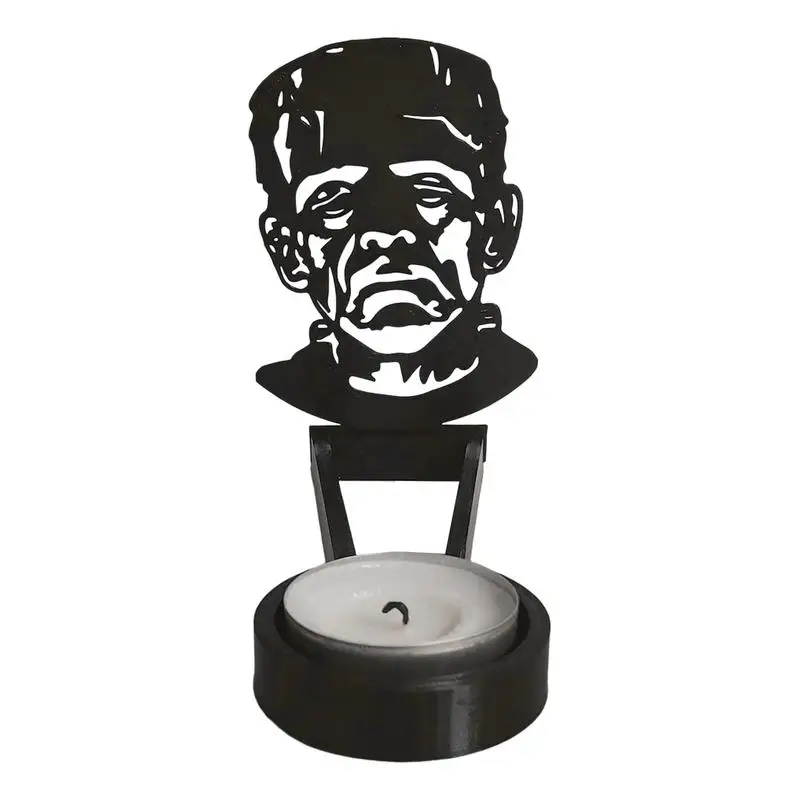 

Metal Candle Holders Horror Atmosphere Projection Candlestick Halloween Metal Decorative Ornaments For Homes Hotels Parties