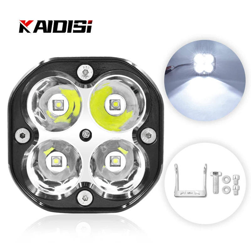 

1PC 4 Inch Led Work Light Bar 12V 24V For Car White Fog Lamp Bright 4x4 Off Road Motorcycle Tractors Driving Square Spotlight