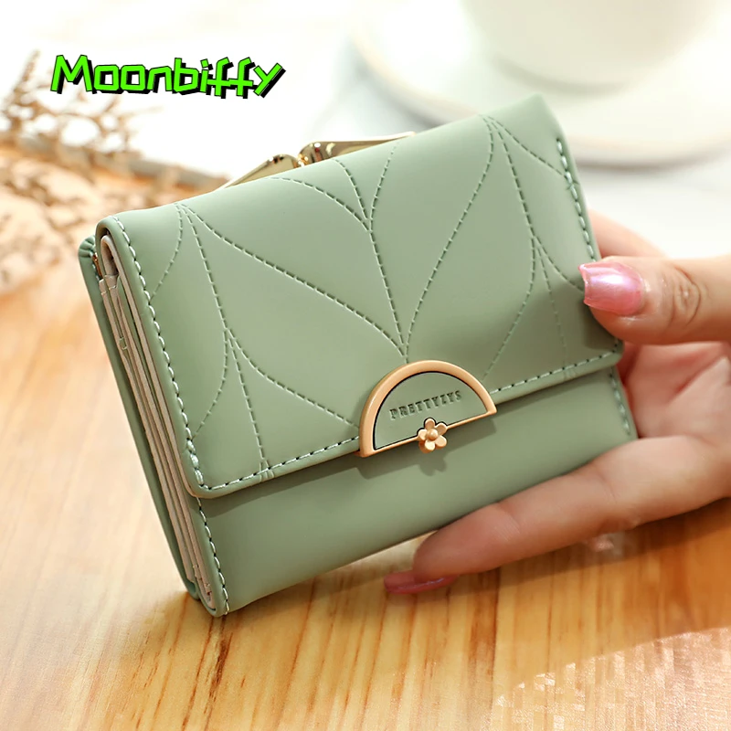 

Брендовый модный кошелек тройного сложения, маленький женский кошелек, женский короткий многофункциональный кошелек для мелочи, модный ко...