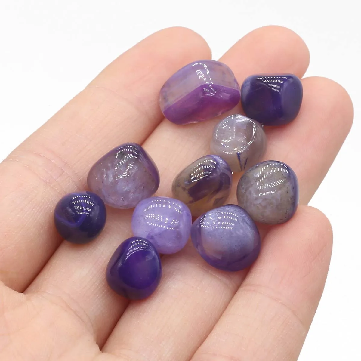 

30pcs Natural Stone Amethyst Decoracion Polished Reiki Yoga Energy Mineral Healing Crystals Tumbled Stone Ornament Rome Decor