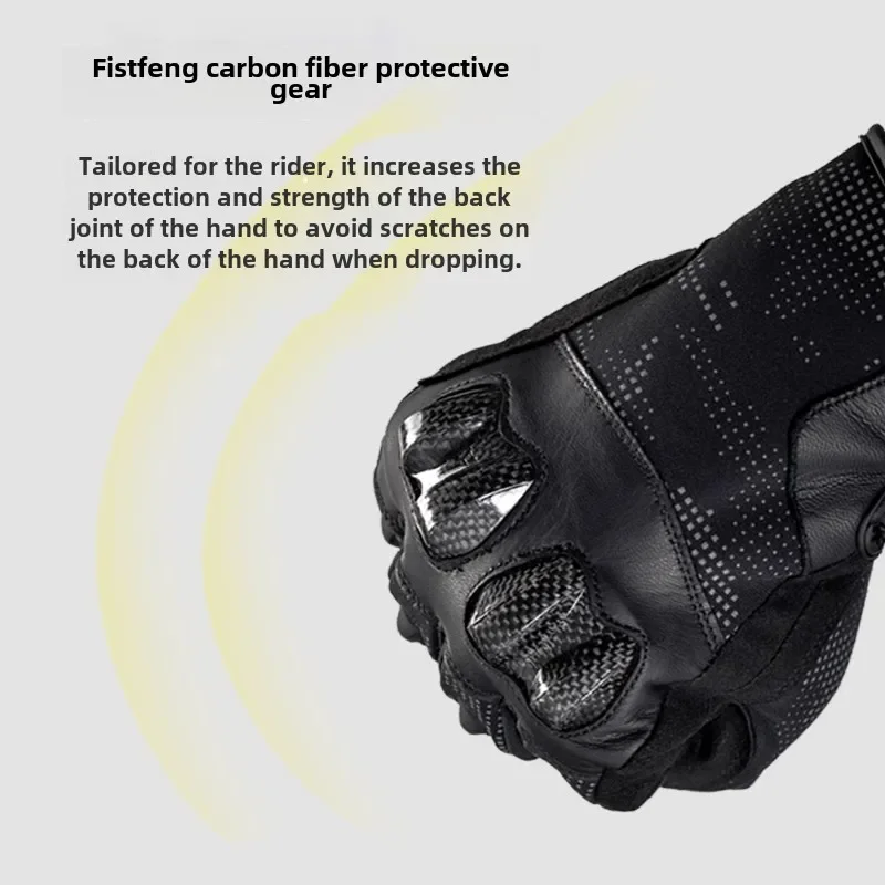 Зимние перчатки для верховой езды RICHA светоотражающие из углеродного волокна