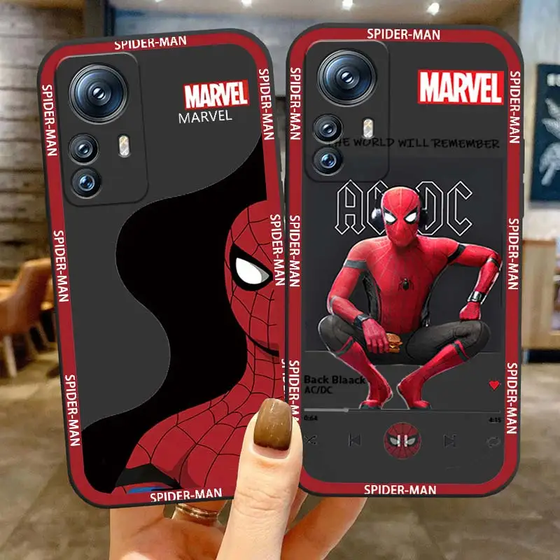 

Marvel Superhero Spiderman Art Phone Case For Xiaomi Mi 13 12T 12S 12X 12 11 11T 11i 10T 10 9 8 Pro Lite Ultra 5G Black Cover