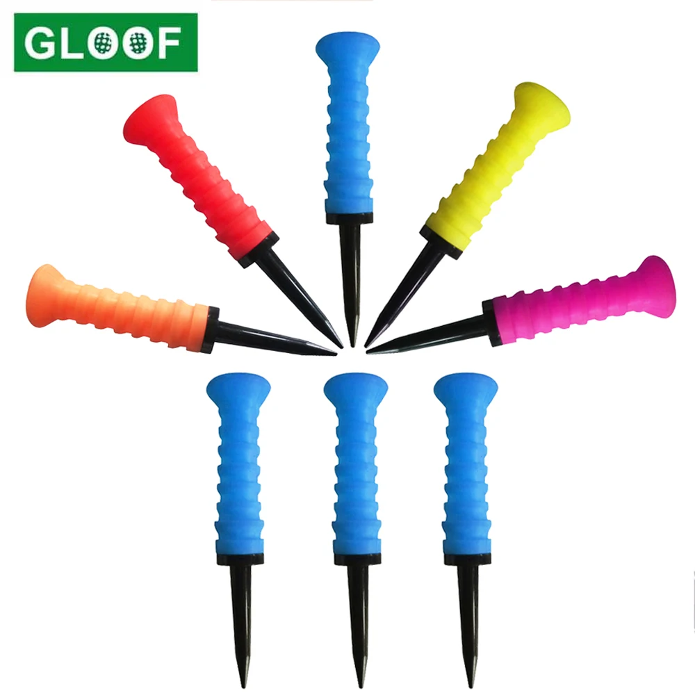 

Soft Rubber Cushion Top Plastic Golf Tees 83mm 3.26inch Mixed Colors Pack of 3Pcs gift for husband wife kids high quality new