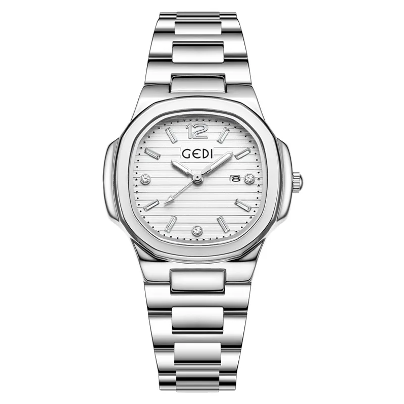 Модные легкие роскошные высококачественные женские часы из нержавеющей стали с