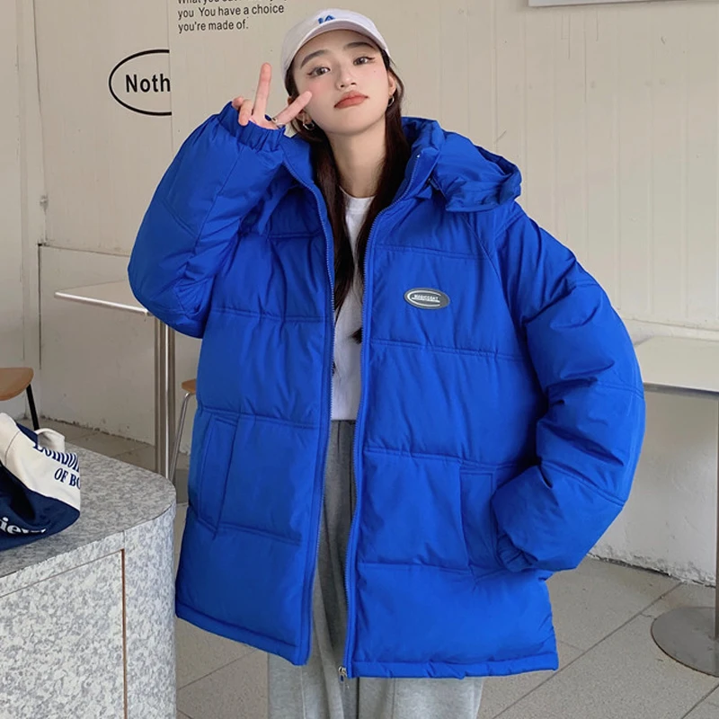Winter Ladies Thickened Warm Casual Parka Korean Style Loose Plus Size Ladies Winter Hooded Jacket Thickened Women's Jacket