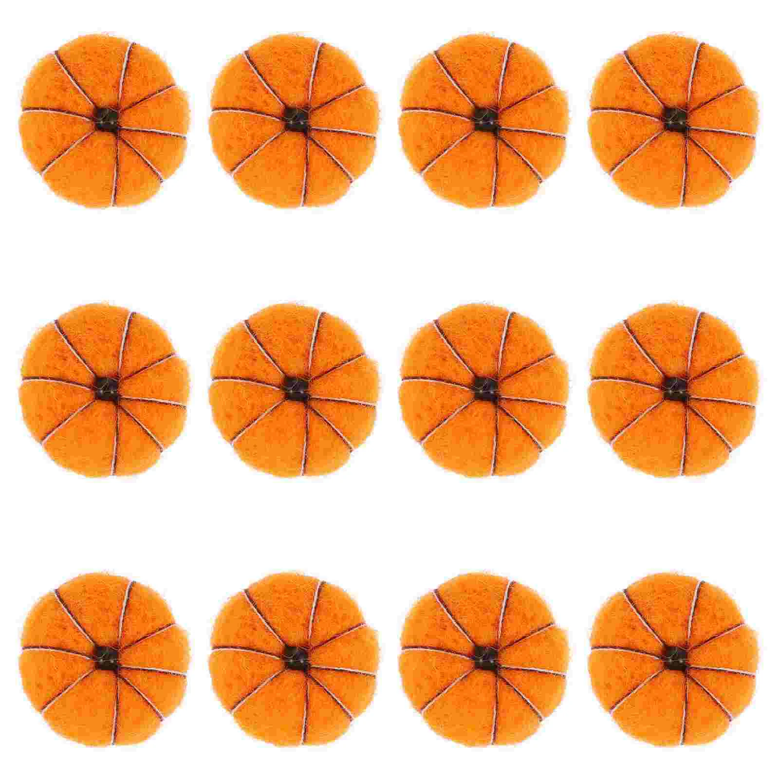 

12 Stuff Pumpkin Hanging Autumn Felt Balls Centerpiece Thanksgiving Pumpkin