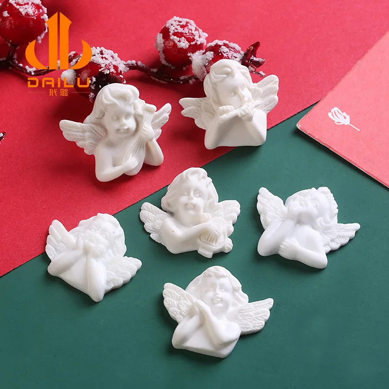 20 шт., белые пластиковые подвески «Ангел»