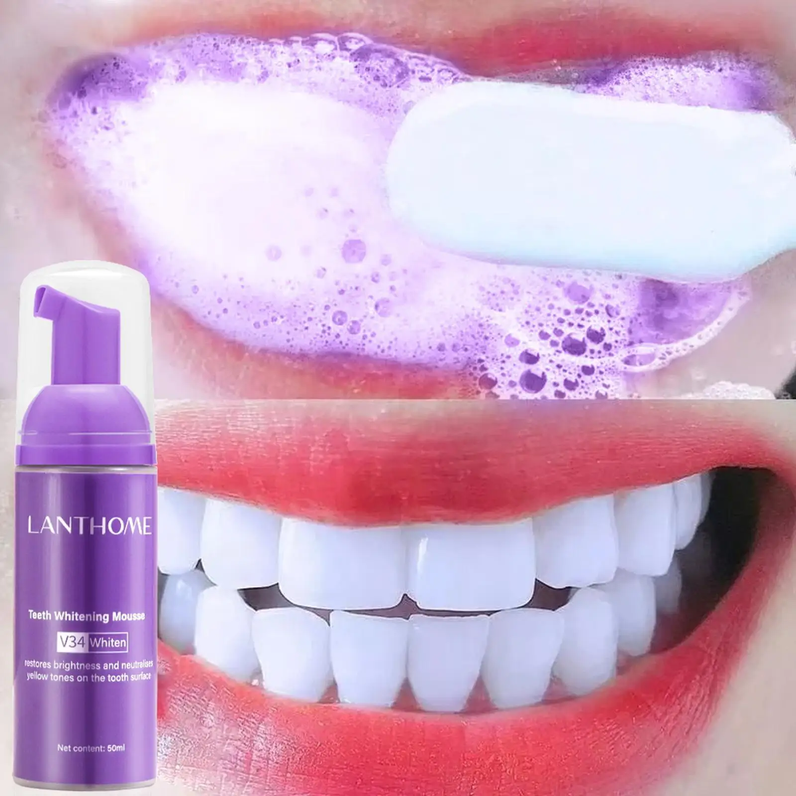 

Teeth Whitening Mousse Corrector Teeth Effectively Plaque Dental Mouth Remove Breath Fresh Stain Smoke Freshener Cleaning Y R5K5