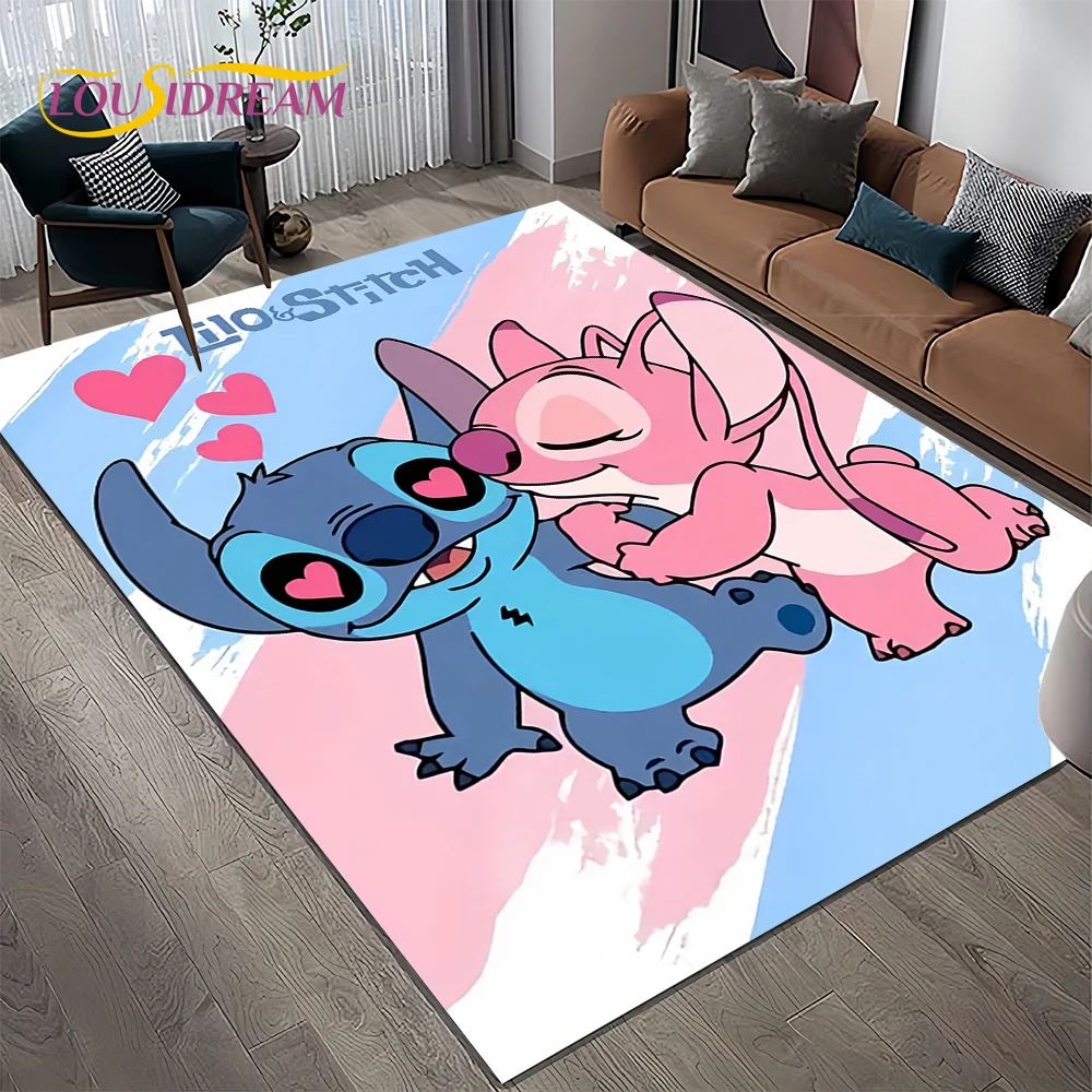 3D новый ковер Kawaii Stitch с рисунком Диснея для дома гостиной спальни дивана коврик
