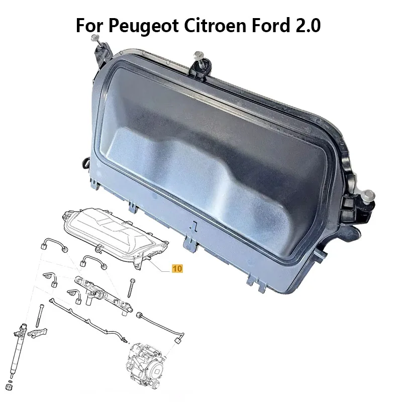 Фото Защитная накладка на крышку двигателя для Peugeot, Citroen, Ford 2.0 Diesel, крышка топливных форсунок, замена 1683664, 9682444080 №1