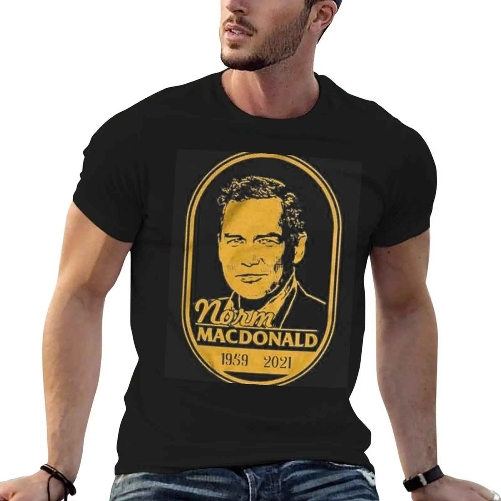 Фото Футболка Norm Macdonald, базовая повседневная хлопковая рубашка с короткими рукавами №1