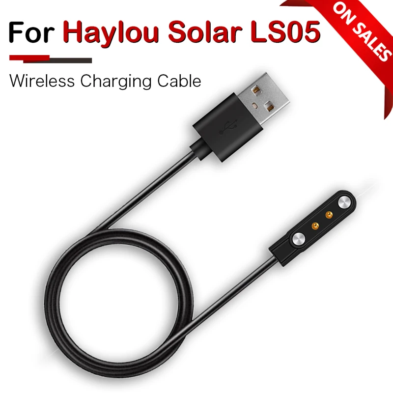 

100cm USB Charger For Xiaomi Haylou Solar LS05 LS02 LS01 Fast Charging Cable Cradle Dock Power Adapter Smart Watch Accessories