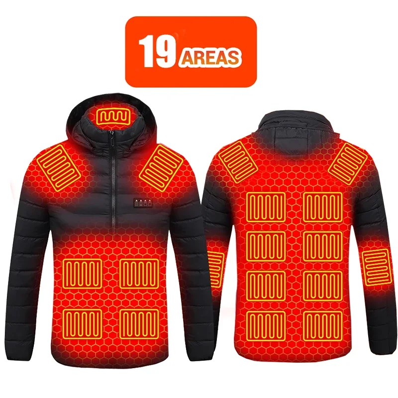 

Women's Warm Vest USB Men's Heating Jacket Heated Vests Coat Hunting Hiking Camping Autumn Winter Male19 Areas Heated Jacket