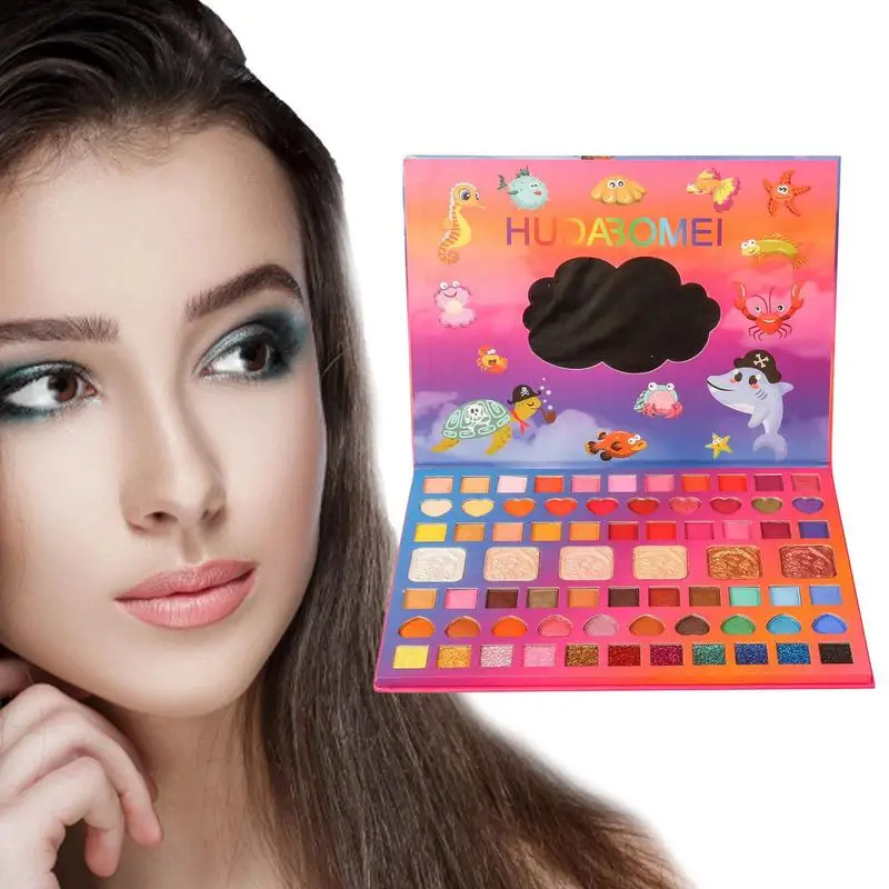 

Glitter Eyeshadow Palette Matte Makeup Palette Shimmer 70 Colors Bright And Warm Colorful Long Lasting EyeShadows For Women