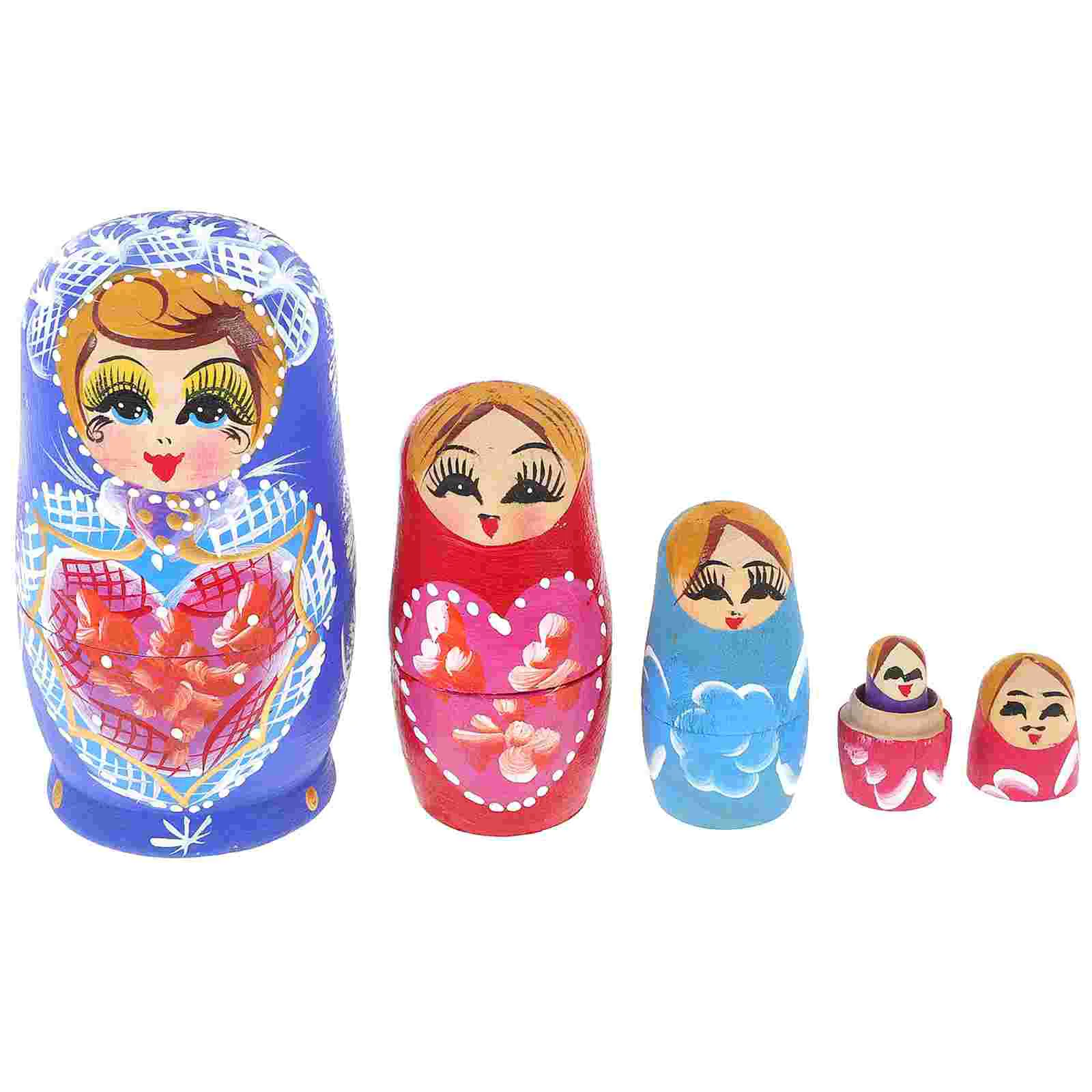 

Russian Wooden Nesting Toy Stacking Babushka Gift Wedding Valentines Centerpiece Table Day Filler Traditional Party Easter