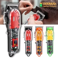 electric hair clipper hair cutting machine wireless trimmer for men rechargeable hair cut barber professional cordless clipper