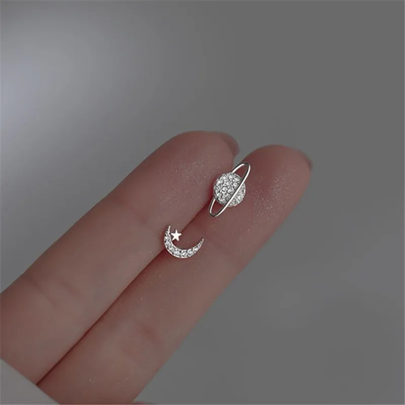 Роскошные серьги в виде звезды и Луны с кристаллами для женщин девочек детские