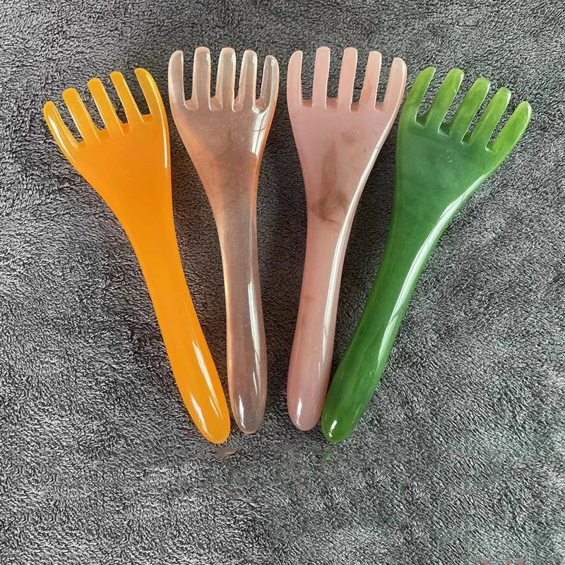 Массажер для лица гуаша из натуральной смолы