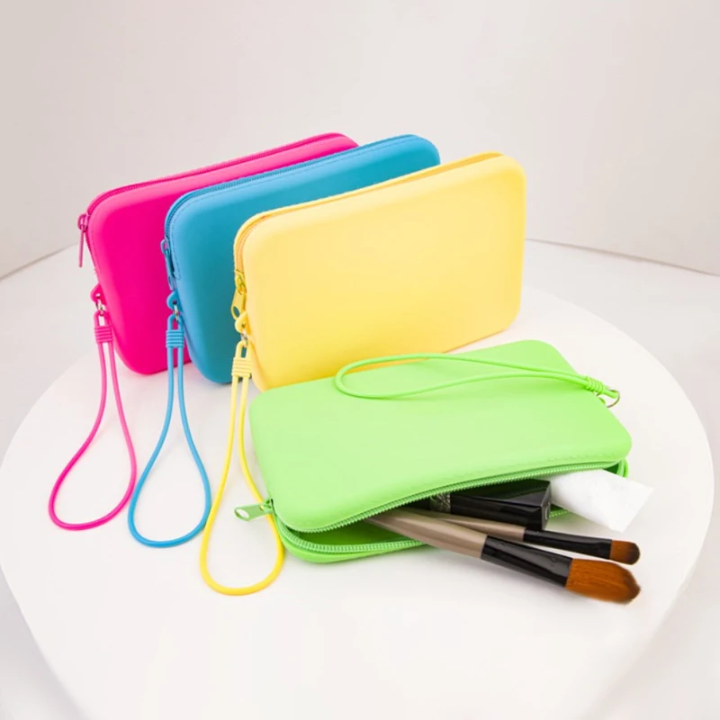 

Изысканная портативная деловая дорожная косметичка на запястье, сумка-кошелек, силиконовая косметичка, большой емкости, инструмент для хранения