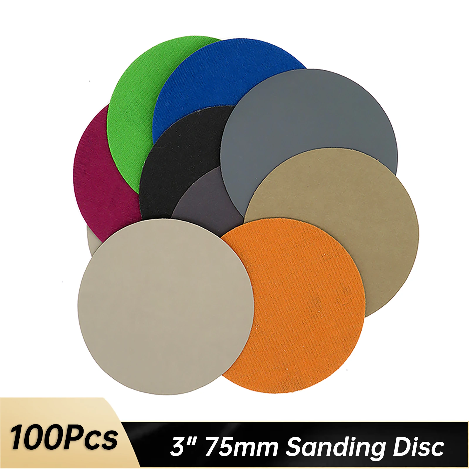 

10/50/100/500/1000 шт., абразивные диски, 3 дюйма, 75 мм