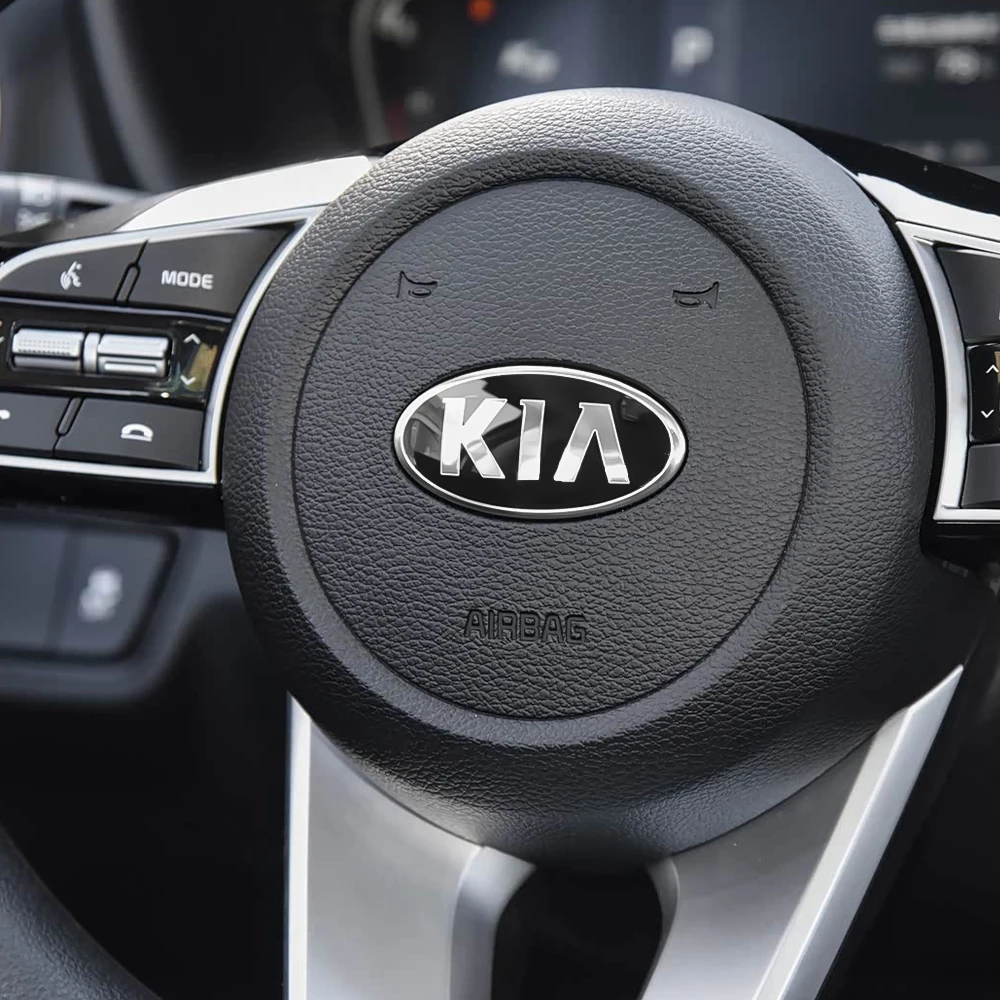 Наклейка-эмблема на руль автомобиля 6,1x3,2 см для Kia K2 K3 K5 K7 Picanto Stinger Forte Sorento Sportage Rio Soul Ceed (art.: 3920dc6844550) - 3920dc6844550