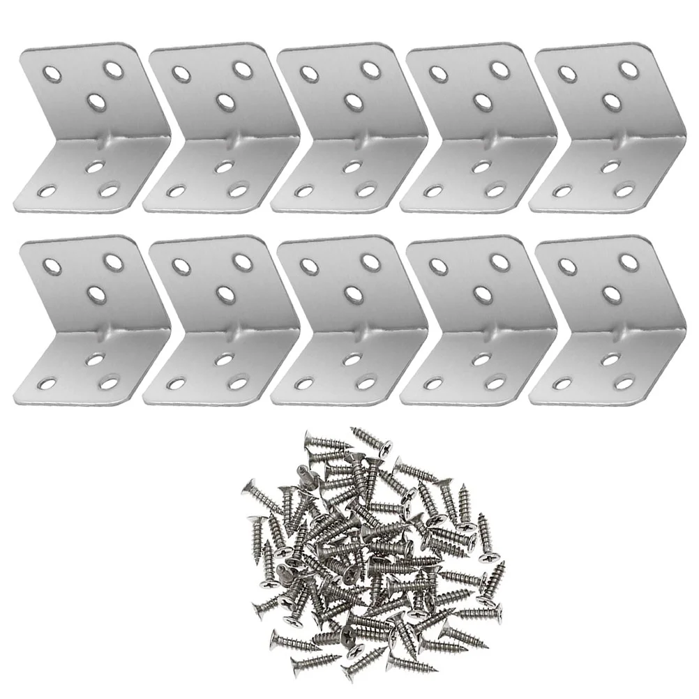 

Corner Bracket Mending Shelf Connector Brace Duty Joining Plate Heavy Support Holder Angle Brackets Braces Stainless Steel