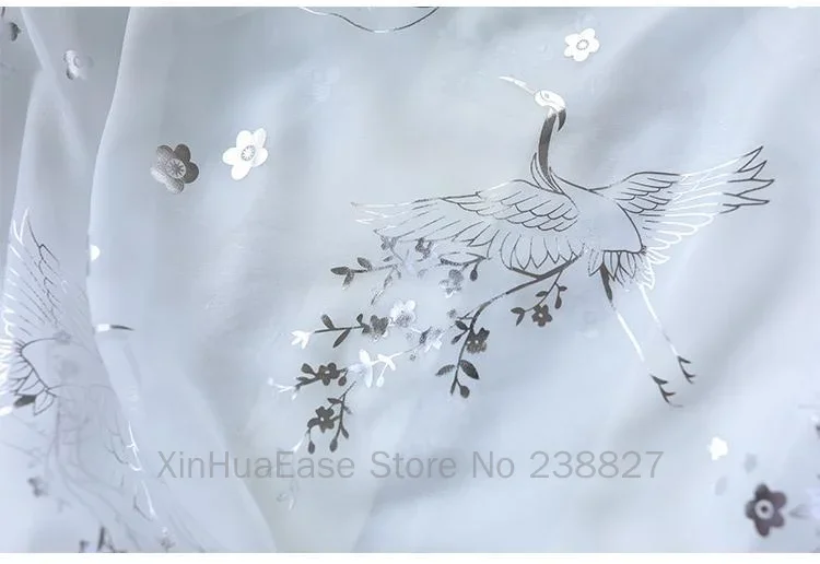 Женское пальто с рисунком журавлей WATER Just Hanfu белый синий красный розовый